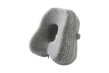 Listing 2 of 3 for Knee Pillow Memory Foam Leg Pillow with Straps Side Sleeping Leg Pillow - Grey