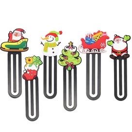 Listing 1 of 5 for 6 Pieces Christmas Bookmarks Page Marker Cute Christmas Pattern Bookmarks For K