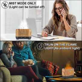 Listing 5 of 5 for Essential Oil Diffuser With Flame Light Super Quiet Diffusers For Aromatherapy