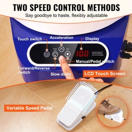 Listing 4 of 13 for Pottery Wheel 10in Ceramic Wheel Foot Pedal Touch Screen Apron 350W Blue