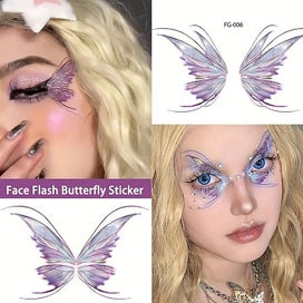 Listing 2 of 5 for Butterfly Tattoo Sticker Fairy Butterfly Wings Shiny Tattoo Sticker Waterproof