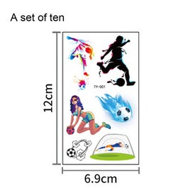Listing 2 of 5 for Temporary Tattoos For Kids And Adults Cartoon Soccer Sports Style Tattoos - Wor