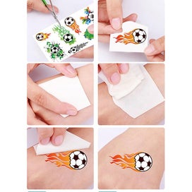 Listing 3 of 5 for Temporary Tattoos For Kids And Adults Cartoon Soccer Sports Style Tattoos - Wor