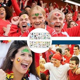 Listing 5 of 5 for Temporary Tattoos For Kids And Adults Cartoon Soccer Sports Style Tattoos - Wor
