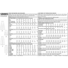 Listing 2 of 2 for Simplicity Pattern S8885 Misses' Skirt and Pants H5 (6-8-10-12-14)
