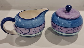 Listing 1 of 3 for Living Art Persia Sugar Bowl & Milk Jug - Hand Painted Persia ^