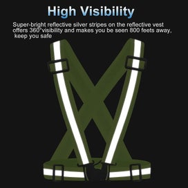 Listing 2 of 3 for Running Reflective Vest 2pieces,with 4 Reflective Belts,adjustable Safety Vest