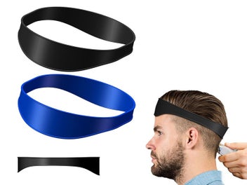 Listing 1 of 3 for 2Pcs Neckline Shaving Template Silicone Haircut Band Hair Clipper Trimming Guide