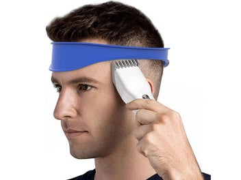 Listing 2 of 3 for 2Pcs Neckline Shaving Template Silicone Haircut Band Hair Clipper Trimming Guide