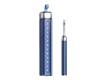 Listing 2 of 3 for 2-in-1 Visual Ear Wax Removal Tool Otoscope with Ear Scoops and Tweezer - Blue