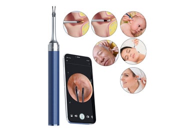 Listing 3 of 3 for 2-in-1 Visual Ear Wax Removal Tool Otoscope with Ear Scoops and Tweezer - Blue