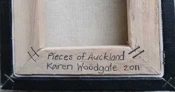 Listing 5 of 5 for Pottery on Canvas Artwork - 'Pieces of Auckland' by NZ Artist