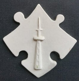 Listing 4 of 5 for Pottery on Canvas Artwork - 'Pieces of Auckland' by NZ Artist