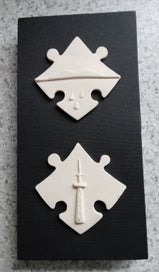 Listing 2 of 5 for Pottery on Canvas Artwork - 'Pieces of Auckland' by NZ Artist