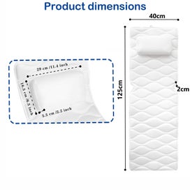 Listing 2 of 7 for Full body massage bathtub mat suitable for head support during hydrotherapy
