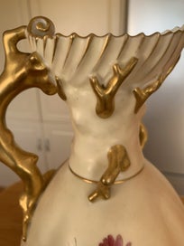 Listing 6 of 11 for Lovely Royal Worcester Hand Painted Blush Ivory Jug c1907