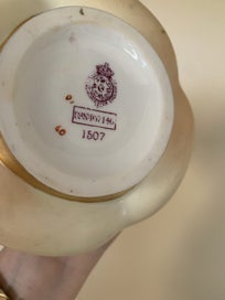 Listing 10 of 11 for Lovely Royal Worcester Hand Painted Blush Ivory Jug c1907