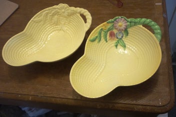 Listing 1 of 4 for 2 x YELLOW CARLTON WARE BASKET WEAVE BOWLS