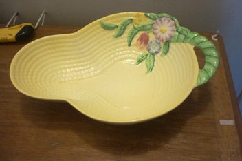 Listing 4 of 4 for 2 x YELLOW CARLTON WARE BASKET WEAVE BOWLS