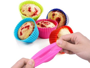 Listing 3 of 10 for Reusable Non-Stick Silicone Cake Cups Baking Molds Sets for Cup Cake
