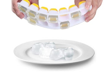 Listing 3 of 3 for 4Pcs Stackable Silicone Ice Cube Tray with Lid Easy-Release Ice Cube Mold Tray