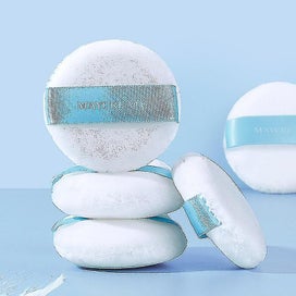 Listing 3 of 5 for 5pcs Round Powder Puff Soft Cotton Cosmetic Sponge Portable Professional Makeup