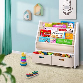Listing 7 of 7 for Keezi 4 Tier Kids Bookshelf Bookcase Children Toy Organiser Display Rack