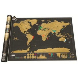 Listing 2 of 3 for Hod Health & Home Black Luxury Edition Scratch World Map 82.5 X 59.4Cm