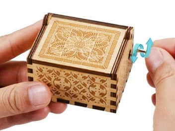 Listing 2 of 3 for Wooden Hand Crank Music Box