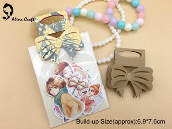 Listing 1 of 7 for METAL CUTTING DIES Cut 2pc Bag Topper Present Card Butterfly Handle