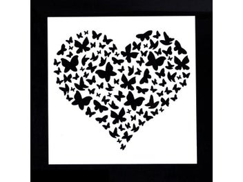 Listing 1 of 6 for 13 Cm Butterfly Heart Stencil For Painting DIY Scrapbooking
