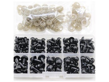 Listing 3 of 9 for 50/100pcs 5-16mm Eyeball Black Plastic Plush Safety Eyes For Toys Kids Diy