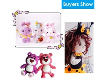 Listing 6 of 9 for 50/100pcs 5-16mm Eyeball Black Plastic Plush Safety Eyes For Toys Kids Diy