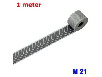 Listing 4 of 9 for 25mm X 1 Meter High Visibility Silver Reflective DIY Tape Iron On Vinyl Film