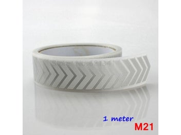 Listing 6 of 9 for 25mm X 1 Meter High Visibility Silver Reflective DIY Tape Iron On Vinyl Film