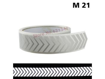 Listing 7 of 9 for 25mm X 1 Meter High Visibility Silver Reflective DIY Tape Iron On Vinyl Film