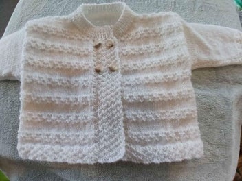 Listing 4 of 9 for Hand Knitted Cardigan and Beanie