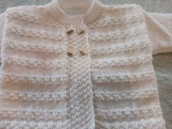 Listing 8 of 9 for Hand Knitted Cardigan and Beanie
