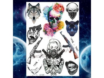 Listing 4 of 10 for Hero Of Sparta Waterproof Temporary Tattoo Men Women Fake Body ART 21x15CM Troy