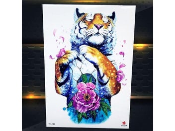 Listing 4 of 9 for Magical Forest Jaguar Tree Panther Leopard Heart Tattoo Stickers