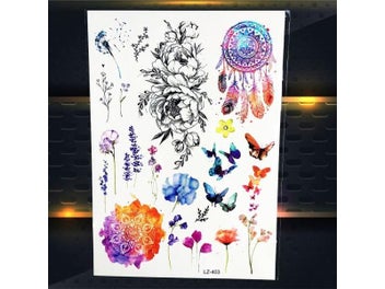 Listing 6 of 9 for Magical Forest Jaguar Tree Panther Leopard Heart Tattoo Stickers