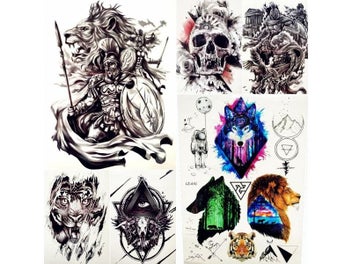 Listing 8 of 10 for Hero Of Sparta Waterproof Temporary Tattoo Men Women Fake Body ART 21x15CM Troy