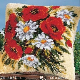 Listing 2 of 6 for NUBECOM Plant Series Segment Embroidery Pillow Flowers Grass Coarse Wool CHK29M
