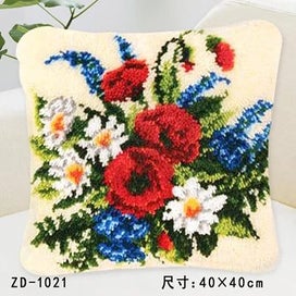 Listing 3 of 6 for NUBECOM Plant Series Segment Embroidery Pillow Flowers Grass Coarse Wool CHK29M