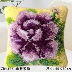 Listing 6 of 6 for NUBECOM Plant Series Segment Embroidery Pillow Flowers Grass Coarse Wool CHK29M