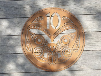Listing 1 of 2 for 10 cent Piece - Corten Steel Art