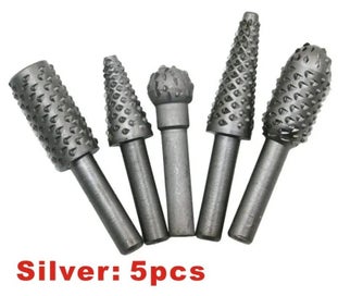 Listing 1 of 2 for 5pcs Woodworking Steel Rotary Rasp File 1/4" Shank Rotor Craft Files Rasp CHK29M