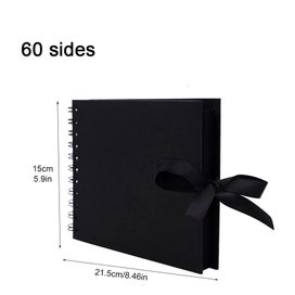 Listing 2 of 6 for ZK20 80 Black Pages Memory Books DIY Craft Photo Albums Scrapbook Cover K CHK29M