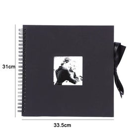 Listing 6 of 6 for ZK20 80 Black Pages Memory Books DIY Craft Photo Albums Scrapbook Cover K CHK29M