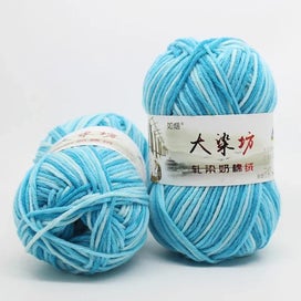 Listing 4 of 4 for 2pcs Yarns Knitted Thread Strings Cotton Blended Yarn Beautiful Mix Color CHK29M